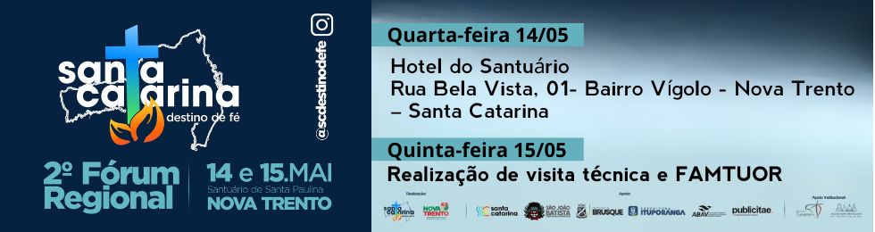 Banner do 2º Fórum Regional SC Destino de Fé - Nova Trento